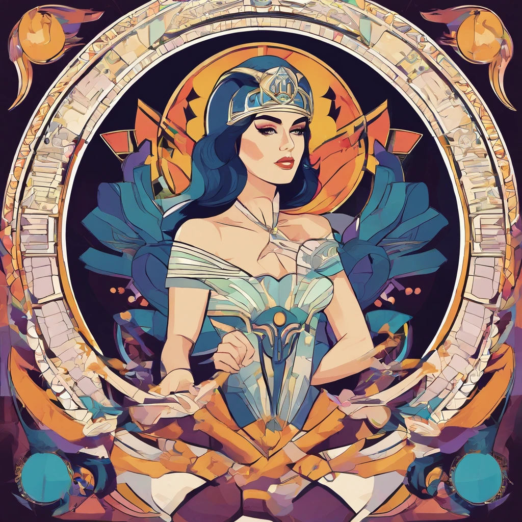 Katy Perry holding a giant round boomerang, battle pose, medieval fantasy theme, League of Legends art style