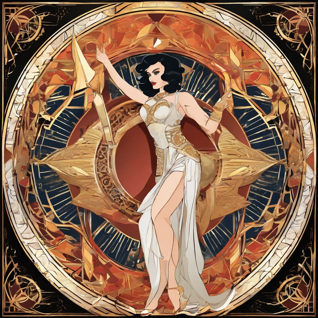 Katy Perry holding a giant round boomerang, battle pose, medieval fantasy theme, League of Legends art style