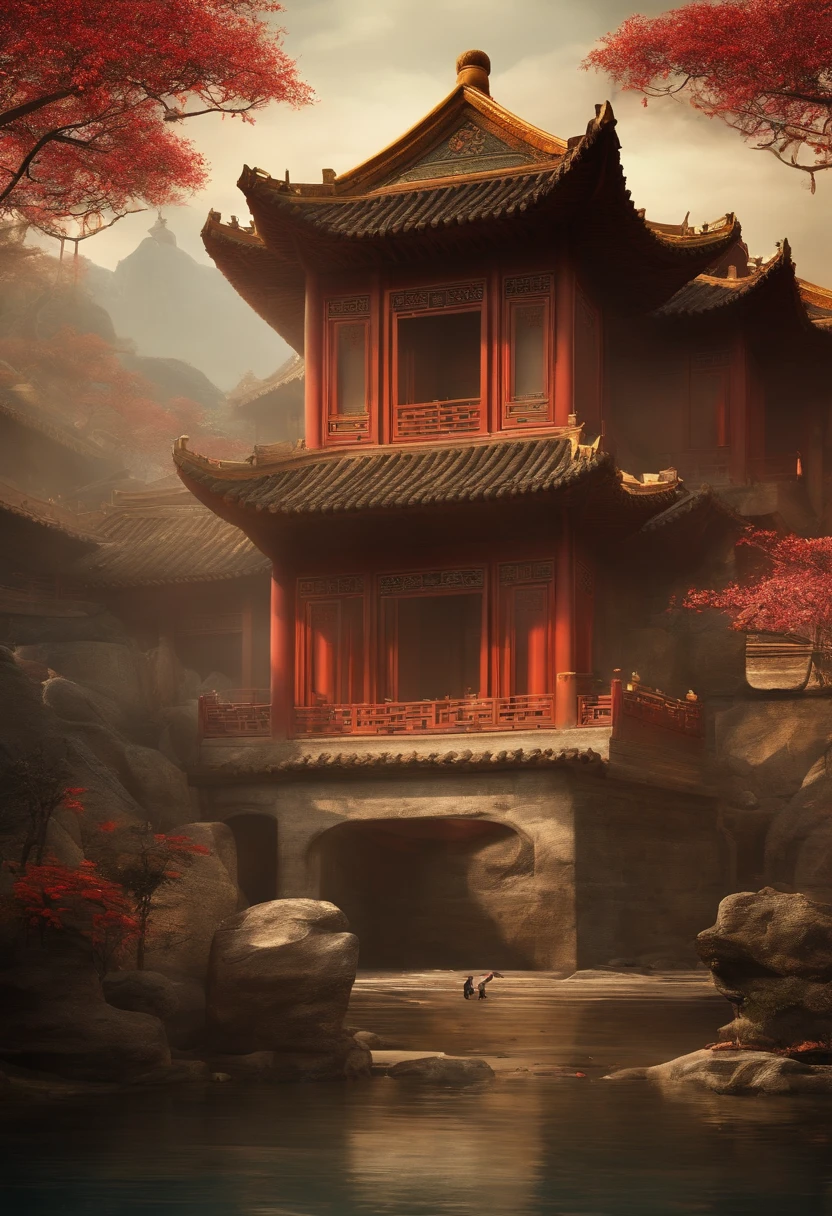 Chinese scene,It has a classical Chinese aesthetic,Antique rhyme