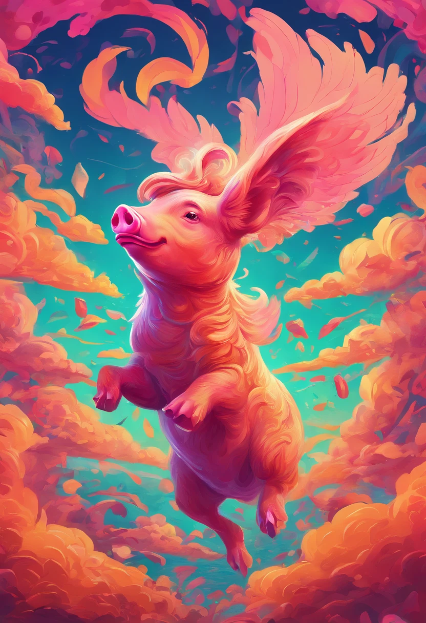((of the highest quality, 8K,RAW photo)), (Realistic, Photorealistic: 1.37), (Head focus: 1.1), flying pig, Wings, A pig flew into the sky,Flying pigs,Flying pigs、Clouds、Pigs with wings、Pigs with wings、Master composition, Masterpiece, Super, High quality, Award-Awarded, Best quality, A high resolution, 8K。
