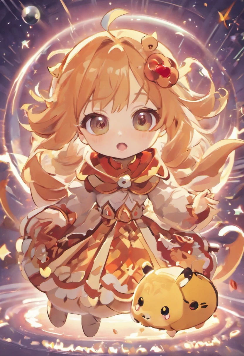 ((A hamster)) ((Super masterpiece, of the highest quality, Super detailed, tchibi: 1.5)), ((largeeyes)), (cute cartoon character),Create featured illustrations, Beloved character, Detailed written faces, (tchibi: 1.4), 8K