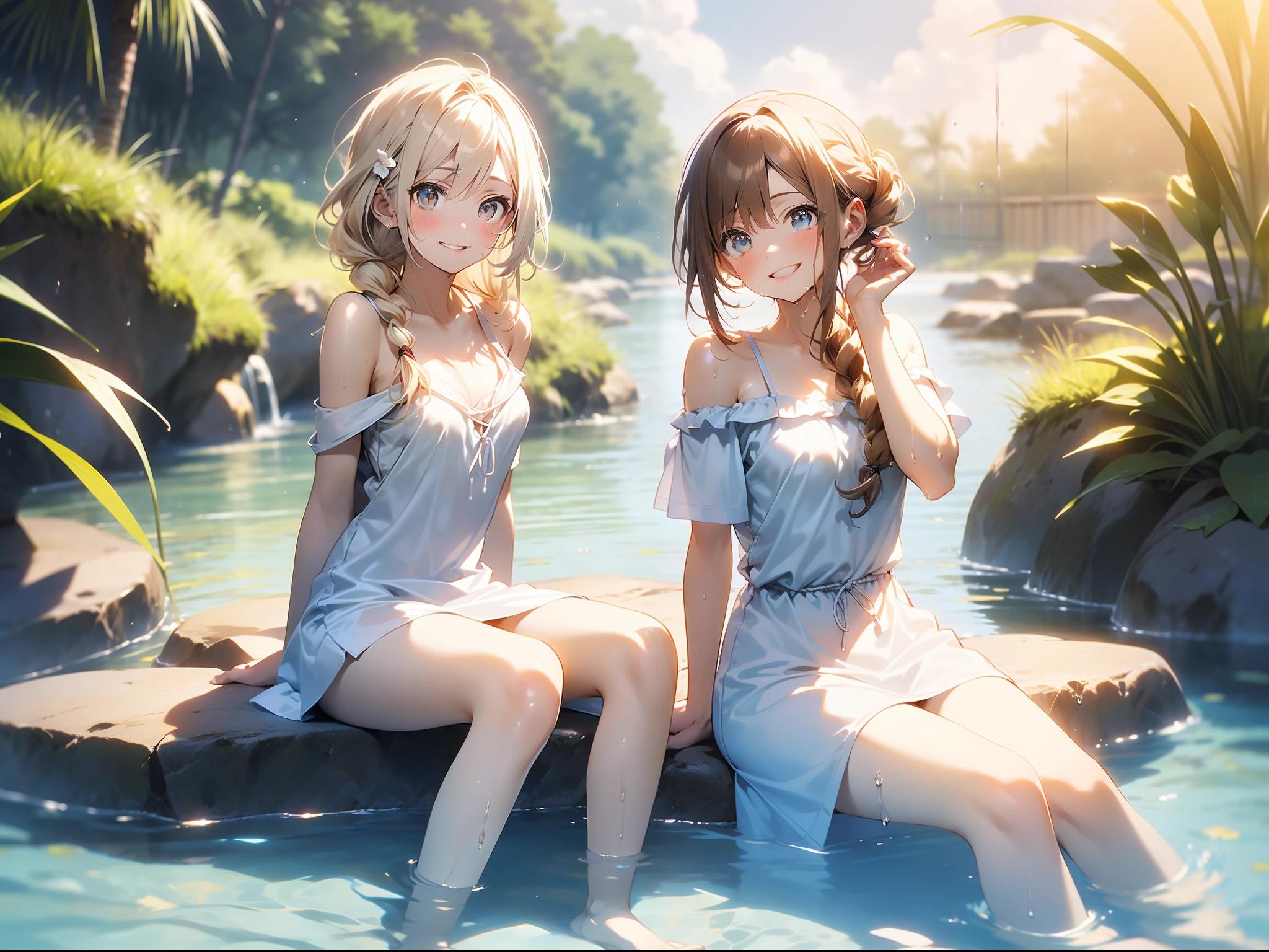 Beautiful girl Best quality, high detail, short hair, Smile, anime style,