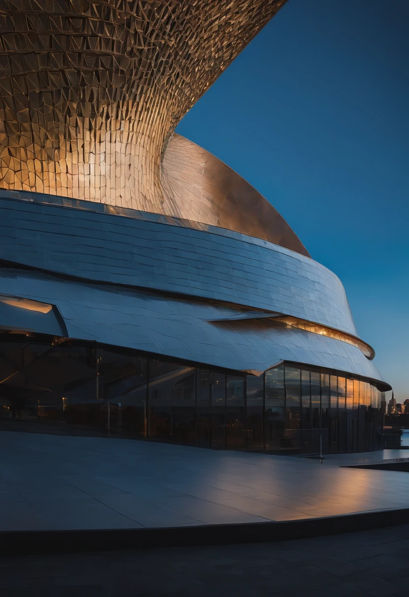 A closeup of a circular image of a building with a sky background, inspirado em Sydney Carline, To Sydney Opera House, Projection mapping, Sydney Opera House, oz, Sydney, Holographic projection, holograma circular azul, in australia, epicentro brilhante, 2 0 2 2, 2022, inspirado no Sydney Prior Hall, ethereal hologram center