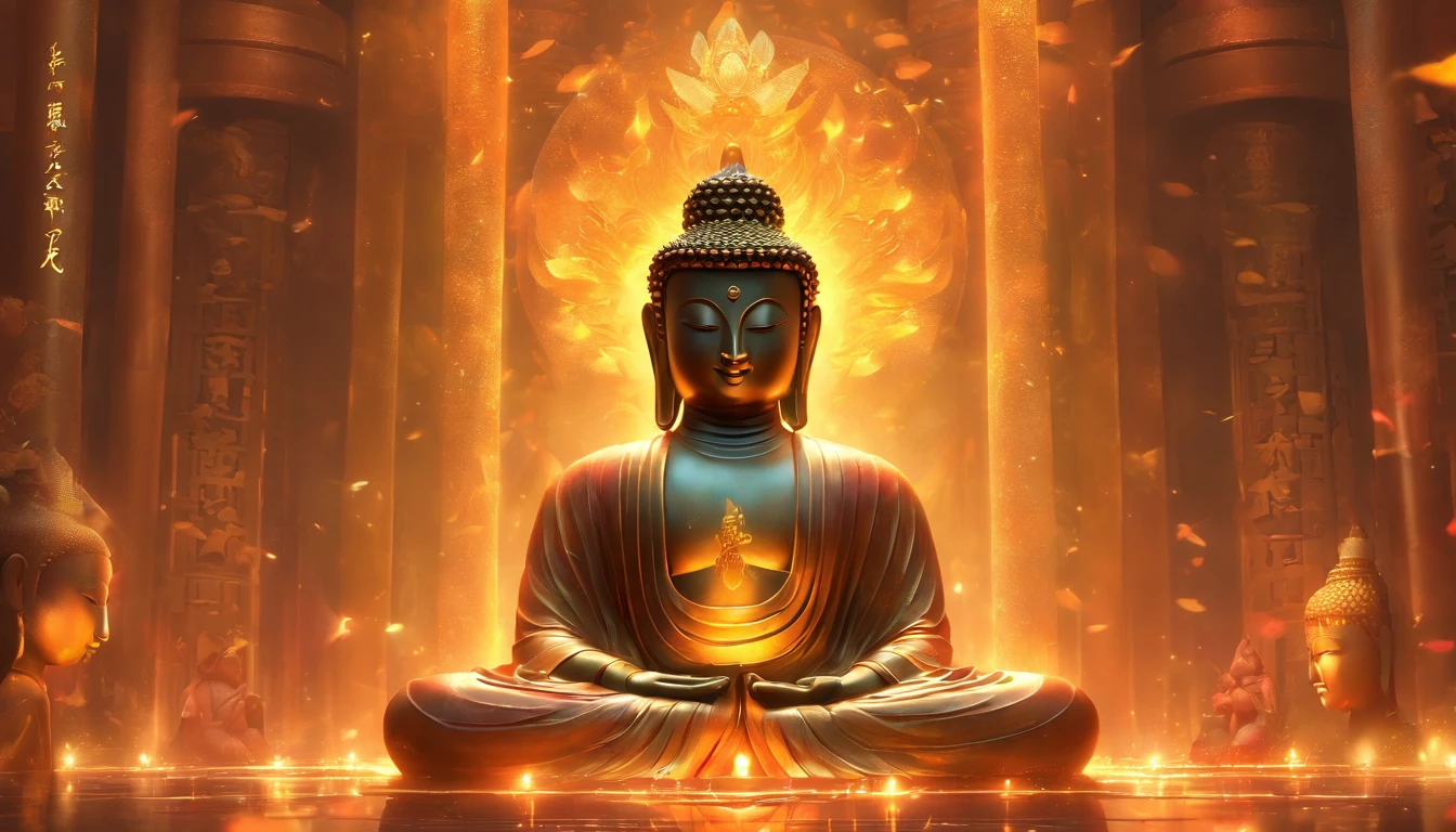 ,Meisterwerk, best quality,8K, Ultra-High-Res,In einem ruhigen Stupa,Reflexion des schwachen Morgenlichts。Eine riesige Buddha-Statue ragt hoch in der Mitte der Halle auf,Es wird zum Leben erweckt,Every detail has been meticulously carved by the artist。Die Buddha-Statue sitzt feierlich auf einem Lotussitz,An atmosphere of holiness permeates them。Das Sonnenlicht, die durch das obere Fenster eintritt, wirft gesprenkeltes Licht und Schatten,Der ganze Saal ist in Ruhe erleuchtet。
The Buddha statue is dignified,The distinctive detail makes it look real and dynamic。Buddhas Augen waren hell und leuchtend,Es scheint in der Lage zu sein, die Schwierigkeiten der Welt zu durchschauen。The meticulous hand carvings reveal the texture of the fingertips and the calm posture,Exudes a sense of detached meditation。Das goldene Gewand schimmerte sanft gegen das Licht,Es war, as if it were a splendor of heaven。
A group of devout believers gathered around the temple,Sie kamen voller Ehrfurcht, um die Buddha-Statue zu verehren,Kneel on the floor and ponder the scriptures。Her figures are shrouded in a warm glow,Der Umriss ist deutlich zu erkennen。The walls of the hall are covered with colorful prayer flags,Schaukeln Sie sanft mit der Brise,It gives the whole room a mysterious and sumptuous atmosphere。
