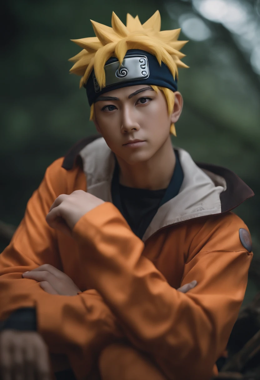 master part, best quality, ultra-detalhado), Retrato do naruto utra realista 4k --v 4