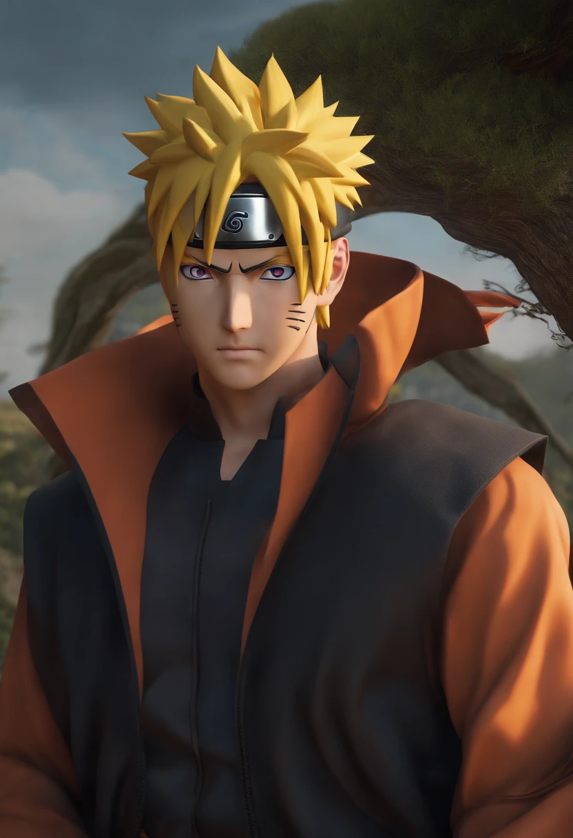 master part, best quality, ultra-detalhado), Retrato do naruto utra realista 4k --v 4