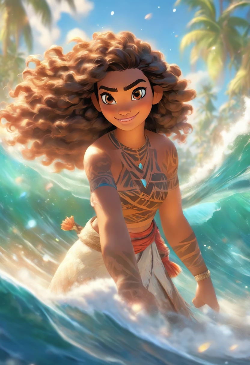 Moana, big tits, cum