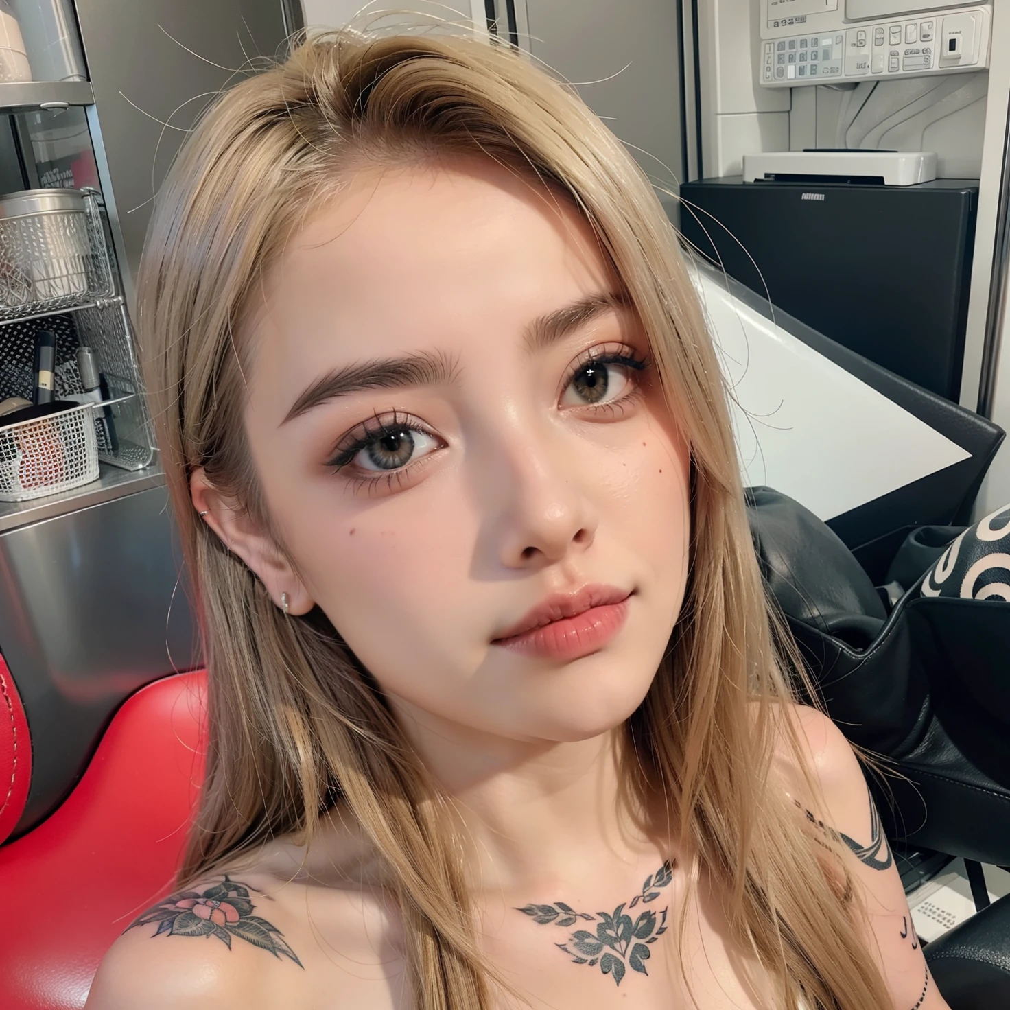 A tattooed girl