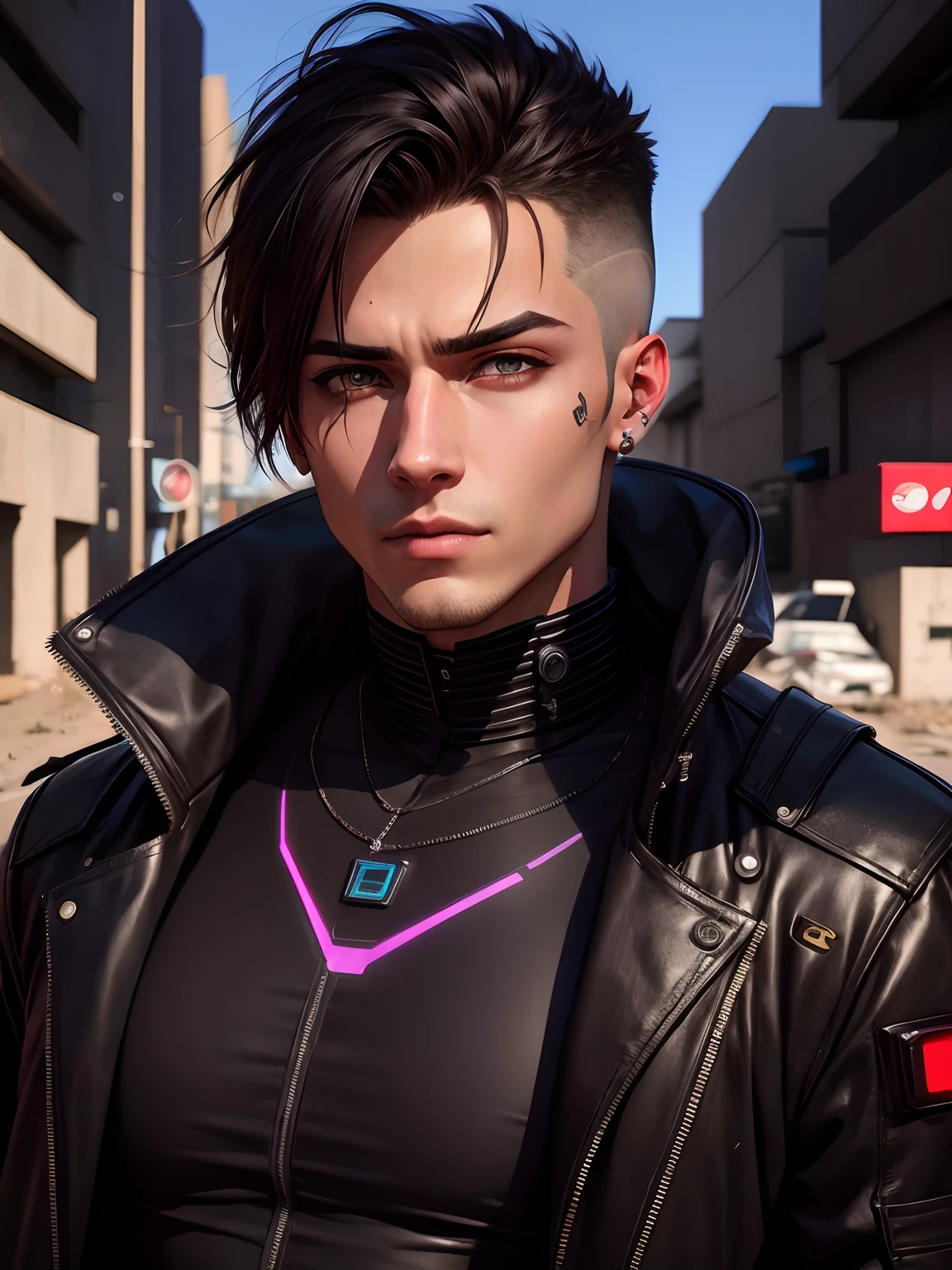 Change background cyberpunk handsome boy, realistic face,8k resolutions