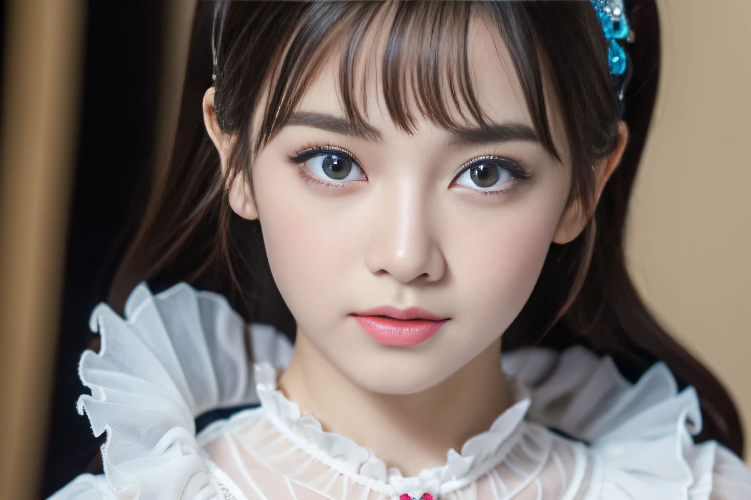 （32K,very high res, high detailing, highly accurate, masutepiece、girl1,Lori：1.5）,Raw photo & realistic atmosphere,beautiful dark blue eyes,Detailed mouth,Glossy lips,Detailed eyebrows,Eyes drawn in detail with soft white skin that shines with every detail、Very beautiful eyes with azure eyes,Detailed lips、Very beautiful face,Very well-formed face、Lifelike face,shiny beautiful lips,Beautiful eyebrows,Infinite reality,Best design,（Insanely cute Japan 14-year-old Lolita fashion beautiful girl,Beautiful thighs,Ideal legs,Beautifully shaped breasts,Very cute beautiful girl,Little Girl：1.4）,Best Natural Makeup,Japanese ido,Korean Idols,Moist eyes,Beautiful eyes that sparkle,Beautiful butt,beauty legs,,camel's foot,：1.2),超A high resolution、The face of a masterpiece with high detail,Natural and realistic face,Back lighting,Pure eyes are too cute,Reality Live Action,（Earrings that look good in Lolita fashion,hair adornments,Katyusha：1.5）,Glossy nail art,Blonde medium permed hair：1.4）,（Lolita fashion in black with high resolution and very beautiful embroidery,High Detail High Definition Beautiful Black Lolita Fashion,White tights and micro mini skirt,Lolita shoes,Show full-body fashion,Beautiful girl squirming with baby face：1.6）