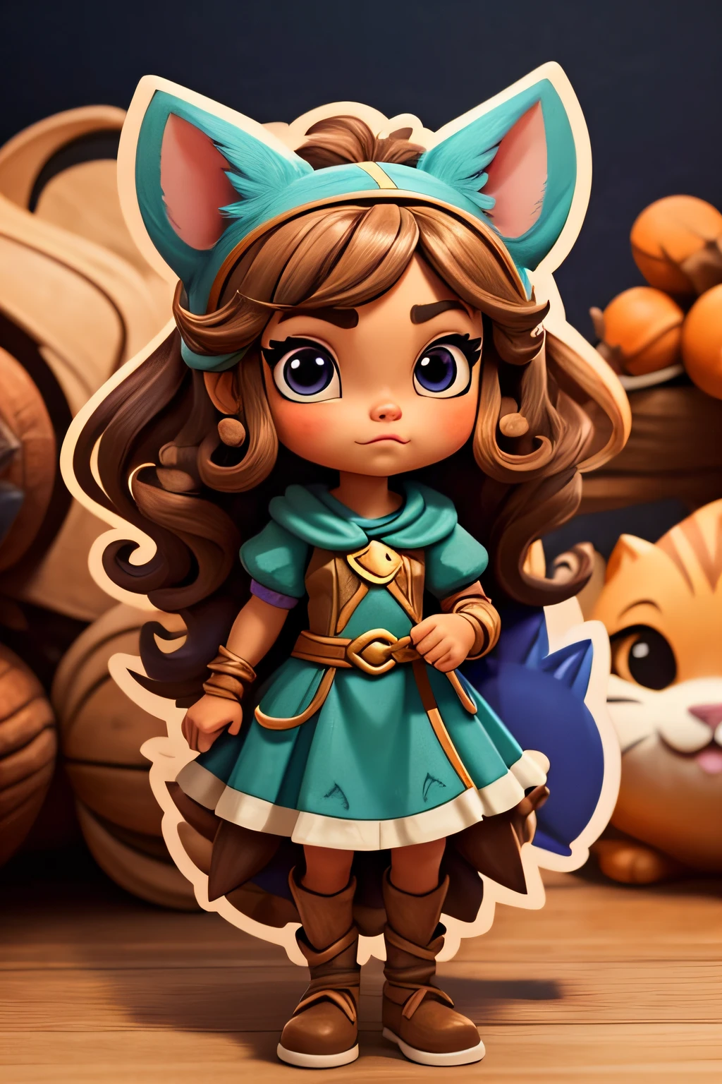 Chica con orejas de gato y armadura medieval, ojos azules, Hoja de personaje de colores de la raza siamesa, different angles, Multiple poses, , Mia is a -yeld stgreat, expresivos ojos color avellana y largos, Light brown curly hair. Es de estatura media para su edad. She usually wears a colorful and comfortable dress, con calzado deportivo.
