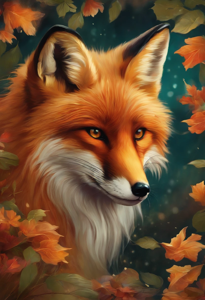 Flowing fox art
