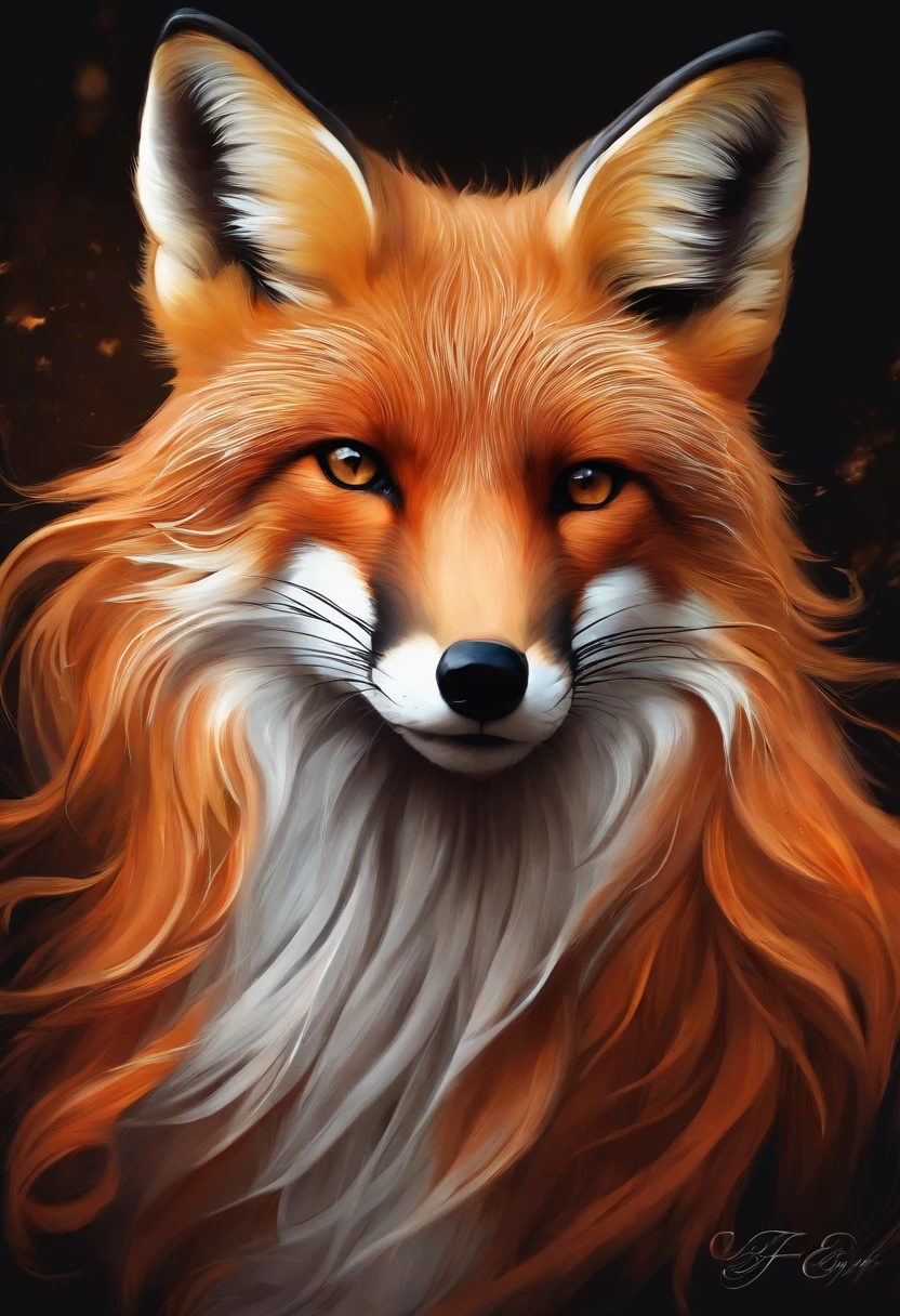 Flowing fox art