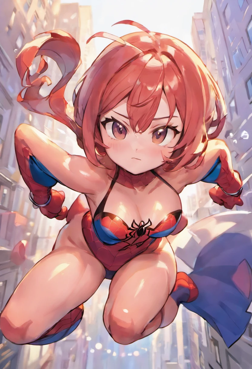 spider-man newyork 年轻 fight Naughty Poses cute little tits out friendly