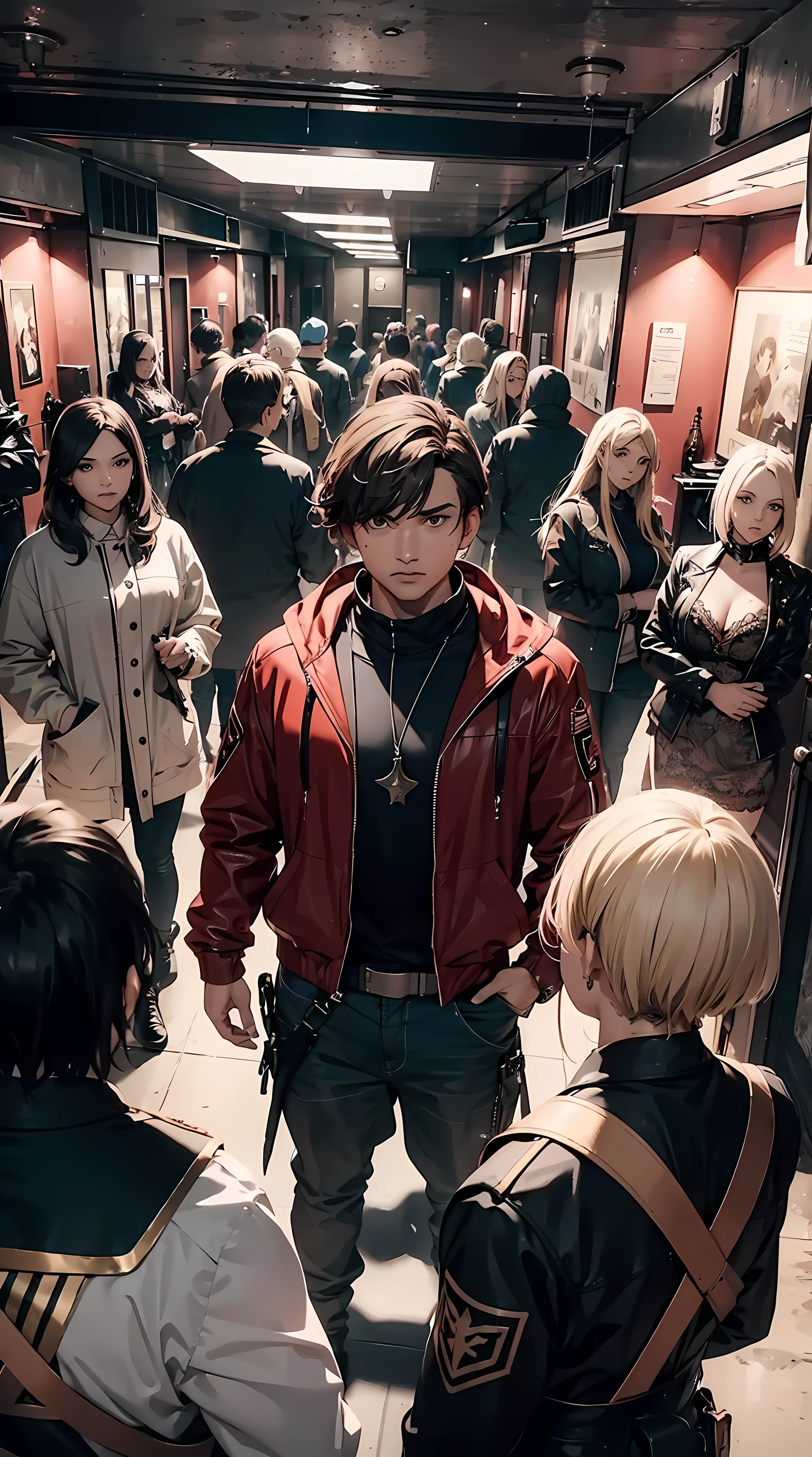 A group of big shots, fearlessly facing these NPCs, confidently preparing to confront them