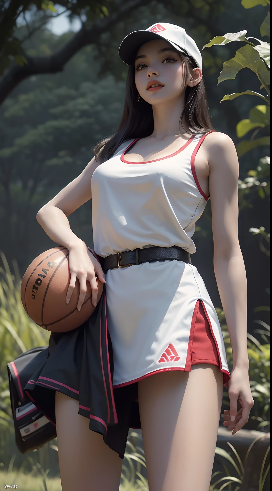 (RAW photo, 4k, masterpiece, high resolution, extremely complex) (realistic: 1.4), cinematic lighting
1 pretty girl, white skin, big breasts, single focus, summer noon, hot, 1990s \(style\), (best quality), (highres), (an extremely delicate and beautiful),,(Beautiful 8k face), (brown eyes), (ulzzang-6500:1.0), (solo), (looking side) ,(spectators),(large breasts),(NBA),Beautiful movements
lookside,(side), ,(Basketball sportswear),((Play basketball)),((gymnasium)),((speed)),(reality),
