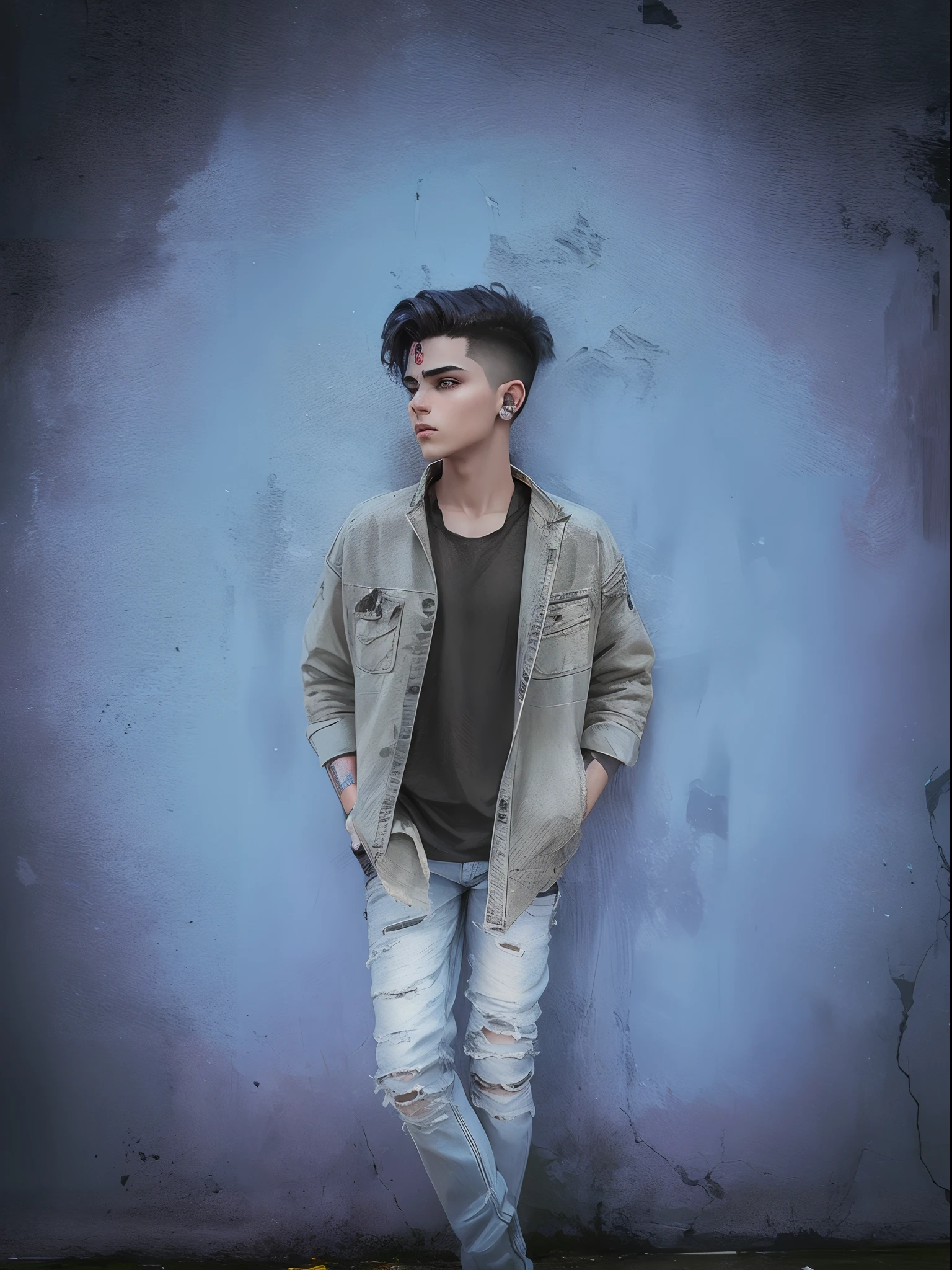 Chenge Background cyberpunk Boy, realistic face 8k ultra realistic