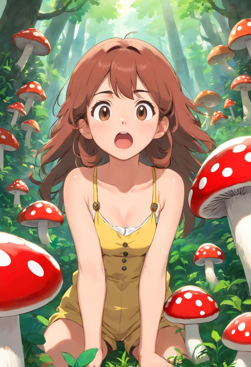 Mario mushrooms Kingdom Overall Surprised expression 年轻 Naughty Poses cute little tits out friendly