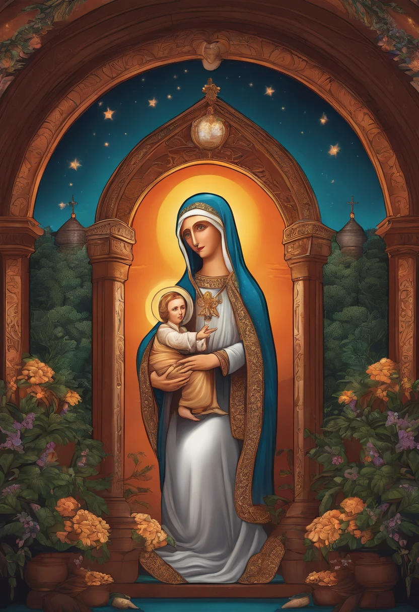 Criar arte no estilo cartoon de Santa Faustina