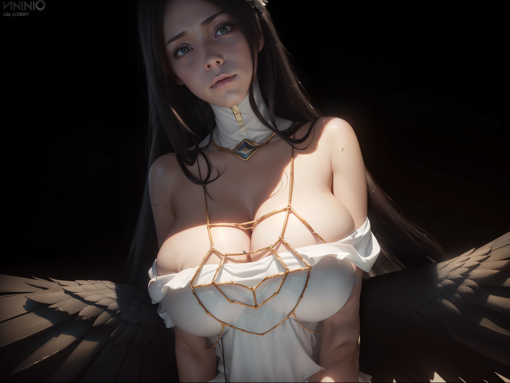 (((albedo)))8k,((overlord))(((Amazing tits)))caliente, hermosa,((Hornie)),(((viste un vestido blanco )))((tiene cuernos)))8k, hiperrealista todo como un motor irreal trazado de rayos render ((estilo humano hiperealista)),(((Empty dark background))). hiperrealista todo como un motor irreal trazado de rayos render estilo humano realista ,(((Empty dark background)))., Suavemente iluminado, Intimo exquisito detalle, foco nítido, intrincadamente detallado, rewarded photography, small-catchlight, bajo contraste, alta nitidez, facial-symmetry, profundidad de campo, cinematic background, Renderizado del motor irreal, Imagen central, dream-like, Suavemente iluminado, intimo, imagen de cuerpo completo ,cuerpo completo,((tetona)),((piernas torneadas)) perfect ass ecchi, hdri