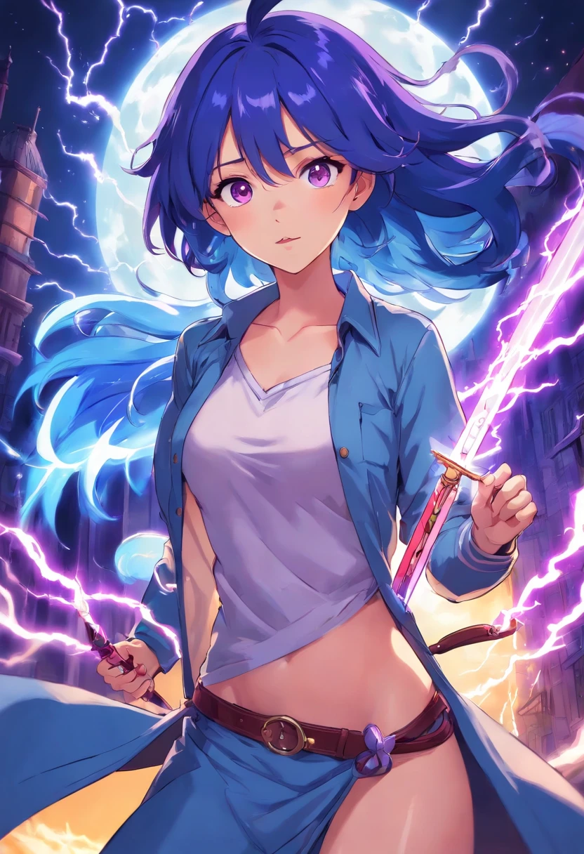 Indigo hair Mauve eyes physician pocket watch draconian lightning bolt The sword 年轻 Naughty Poses cute little tits out friendly