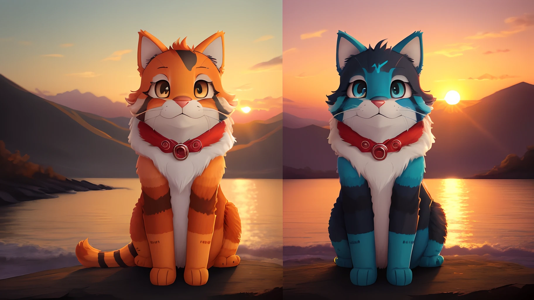 furry with sunset colorscheme