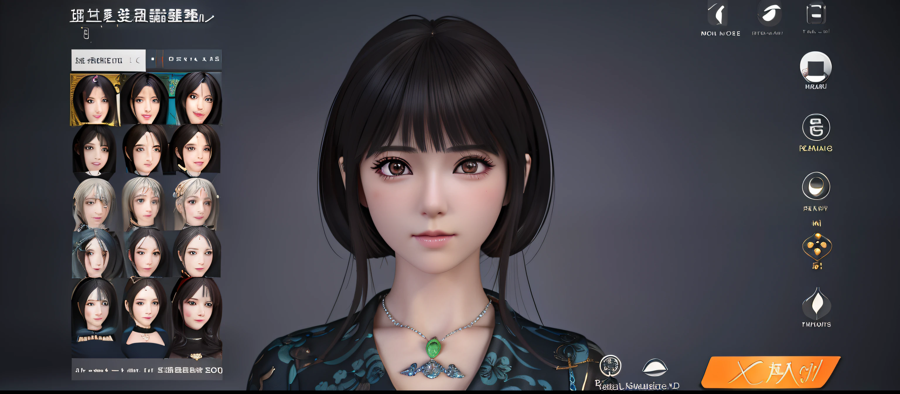 a close up of a person with a necklace and a necklace, realistic anime 3 d style, 3 d anime realistic, with very highly detailed face, kawaii realistic portrait, realistic detailed face, detailed realistic face, anime realism style, highly detailed realistic face, human realistic face, single realistic face, face realistic, semi realistic anime, realistic artstyle, detailed and realistic face