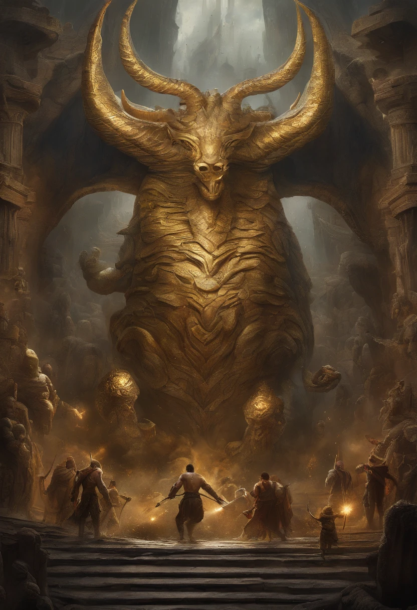 Race of giants in Greek mythology, Handsome space pirate, Savage Conan and the Hulk, Everyone wears a golden sweater and a perfect figure with a silver tattoo, photo hyper realistic, Colorful, Intricate, ultra detailed artistic photography, Colorful luminous ring, Shadows, oil on the canvas, Brush strokes, smooth, hyper HD, 32K, super sharp focus, masterpiece of intricate artwork, Ominous, matte painting film poster, Golden ratio, Intricate, Epic, Highly detailed, vibrant, production cinematic character render, Super high quality creation at Disney Studios, Photorealistic, Enticing positioning,24k,hyper-detailing