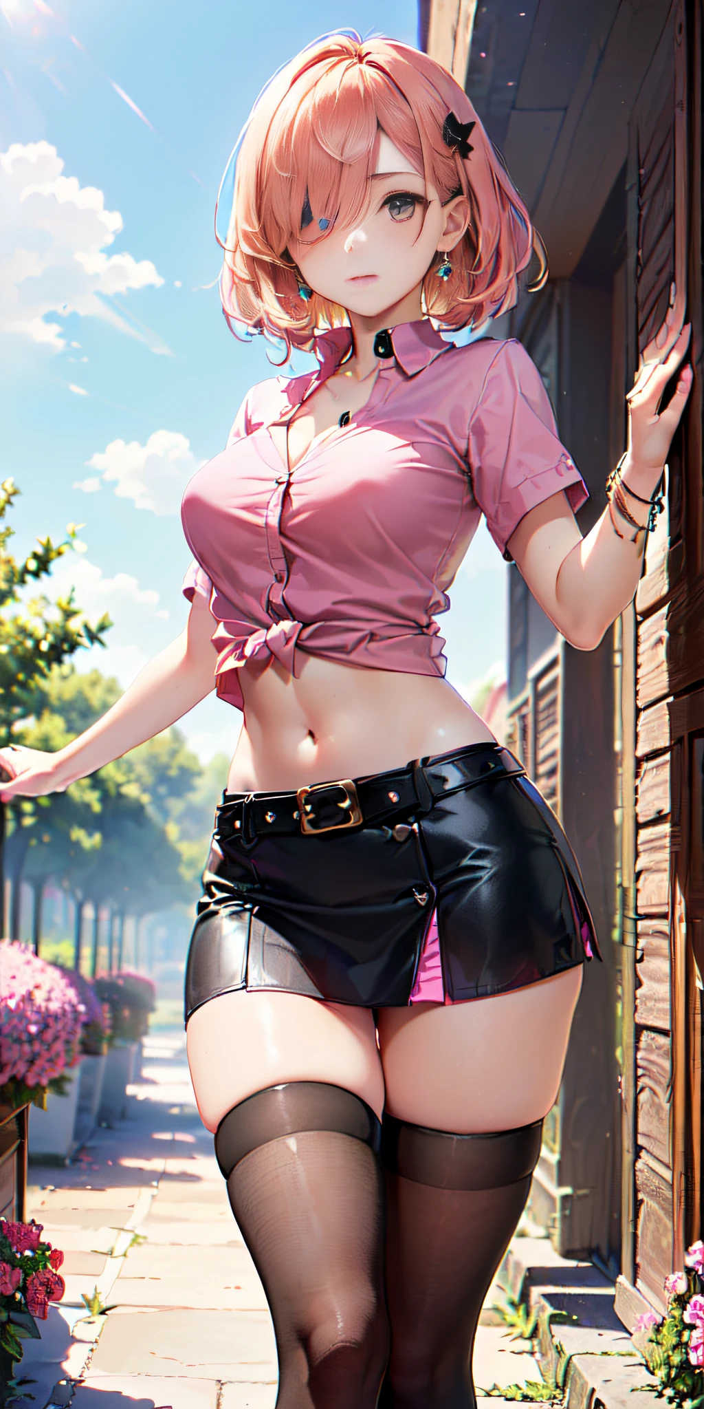 Beauty in a skirt and jacket posing on a city street, Tifa Lockhart, tifa, seductive tifa lockhart portrait, photorealistic anime girl render, hyperrealistic schoolgirl, Tifa Lockheart, hyperrealistic schoolgirl, realistic anime 3 d style, 3 d anime realistic, Portrait of Tifa Lockhart, ultra realistic picture