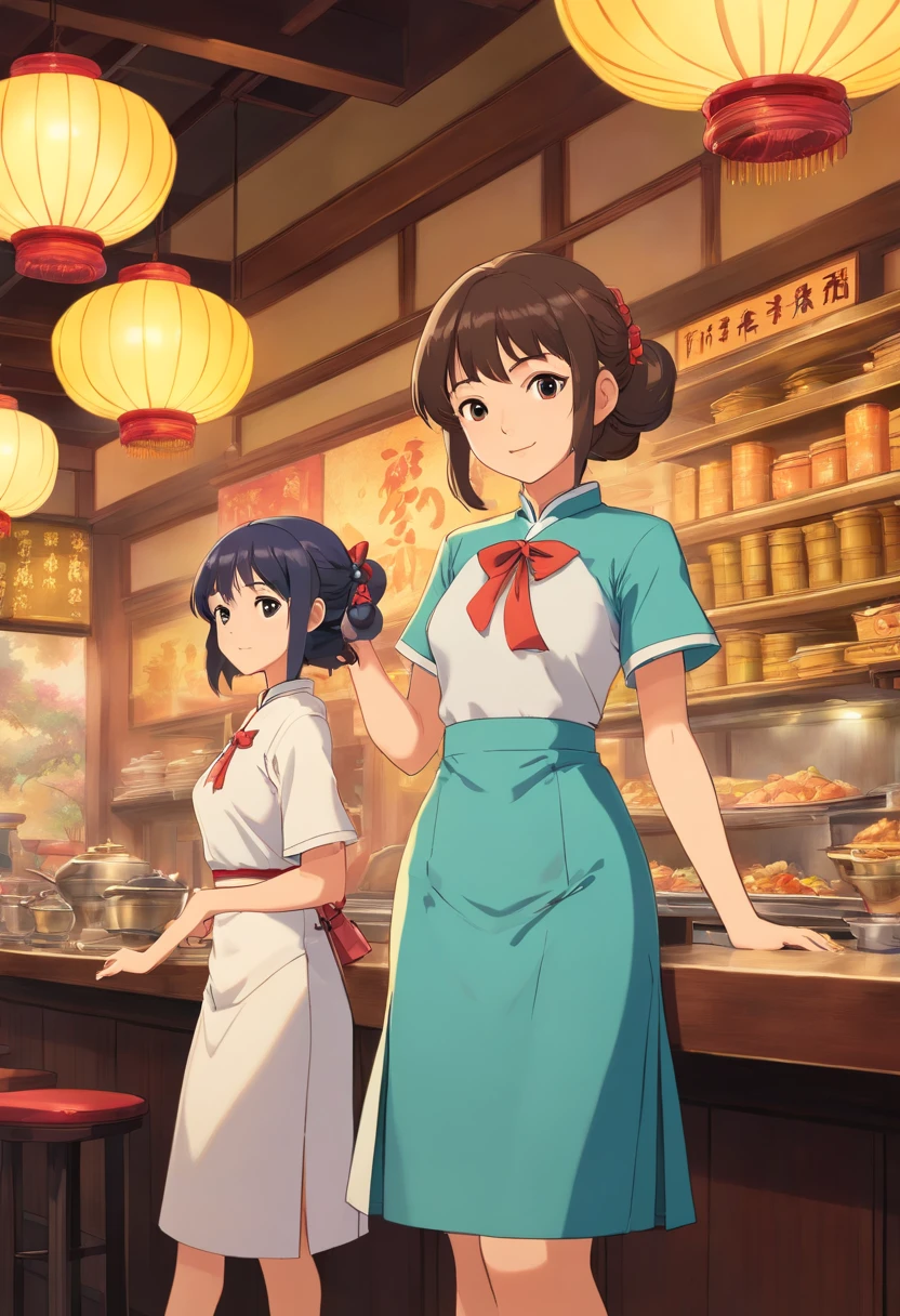 chineseidol qipao dress waitresses upscale restaurant