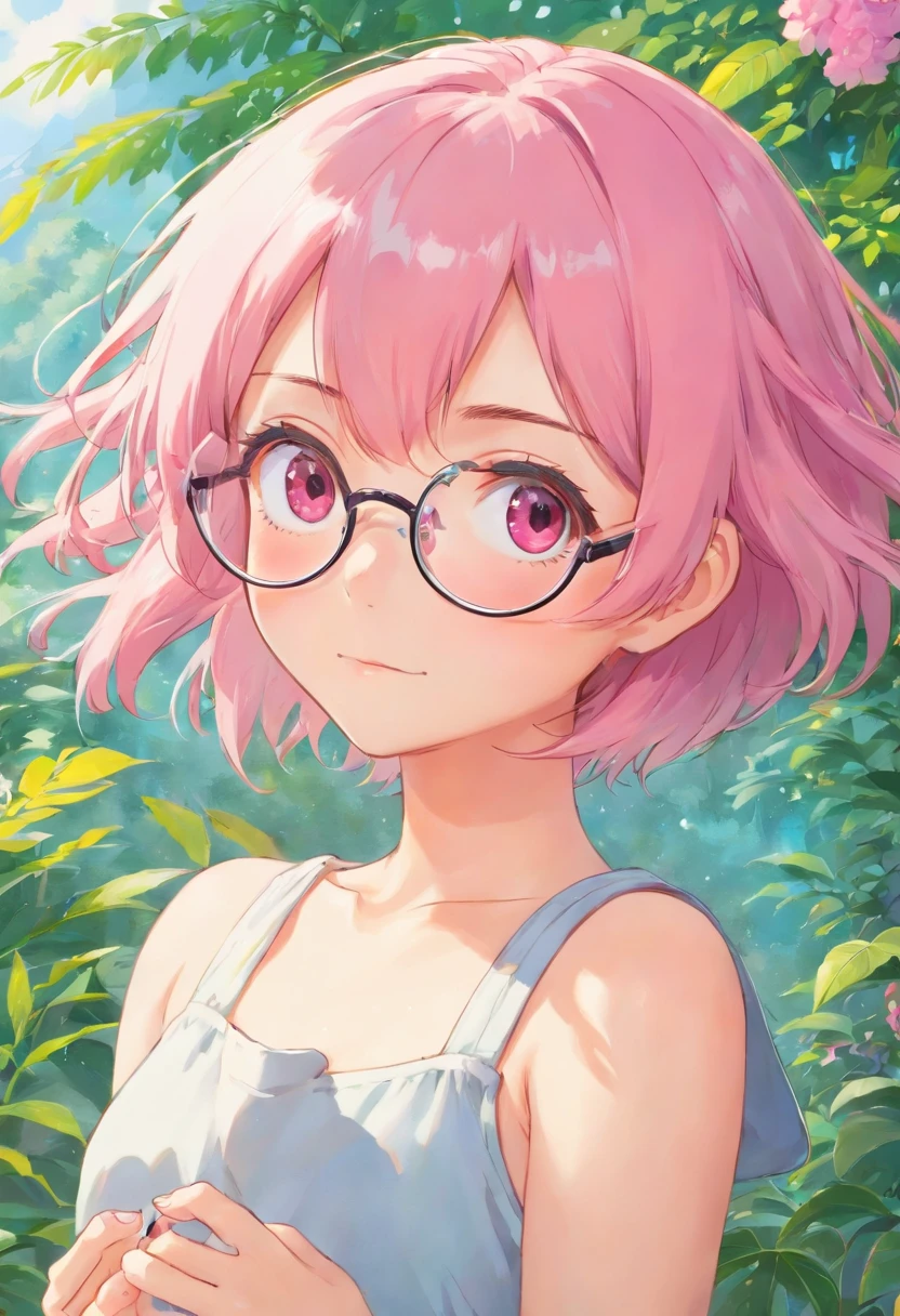 jpn Music Unsupervised eye glass cute little tits out friendly Pink hair