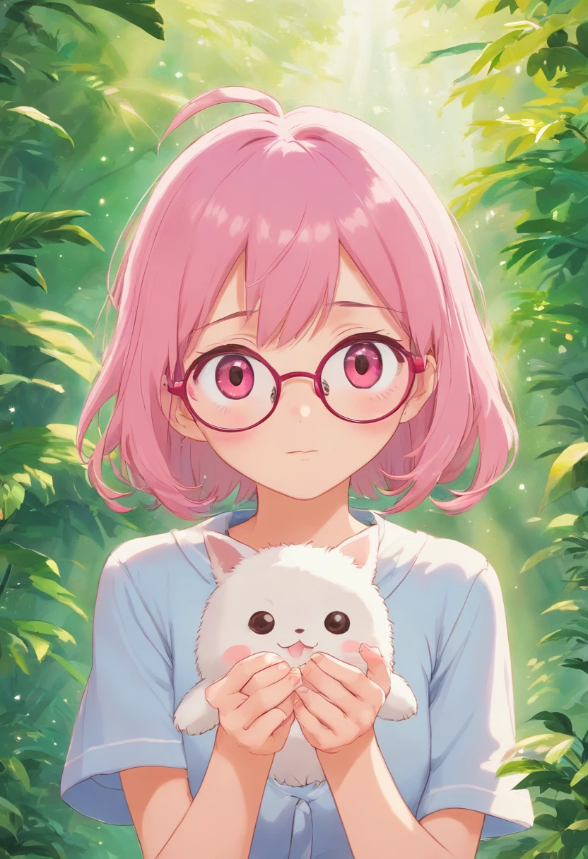 jpn Music Unsupervised eye glass cute little tits out friendly Pink hair