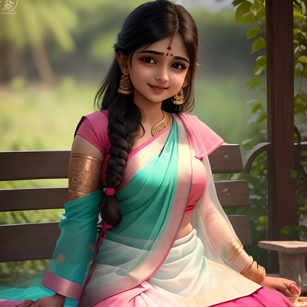 A butyfull girl with ब्यूटीफुल sari