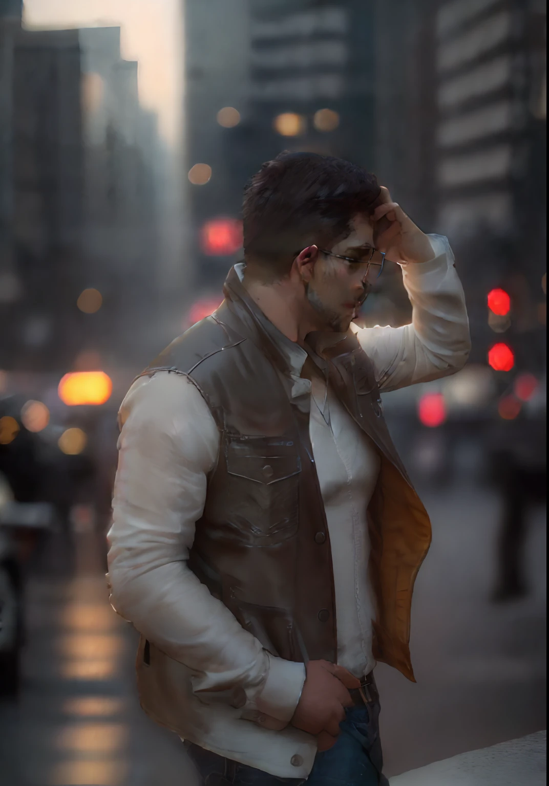 Realistic, 4k, ultra detailed, epic, cinematic lighting, photography, movie style, natural light, natural blur, photorealism, cinematic rendering, ray tracing, highest quality, highest detail, Cinematic, Blur Effect, Long Exposure, 4K, Moody Lighting, remove background , change background to city,