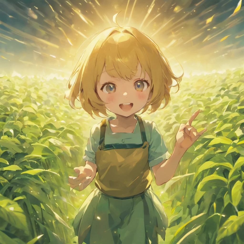 (best quality,4k,8k,highres,masterpiece:1.2),ultra-detailed,(realistic,photorealistic,photo-realistic:1.37),potato with human features,sunny field,expanding forest and mountains in the distance,potato person raising their hands with an innocent smile