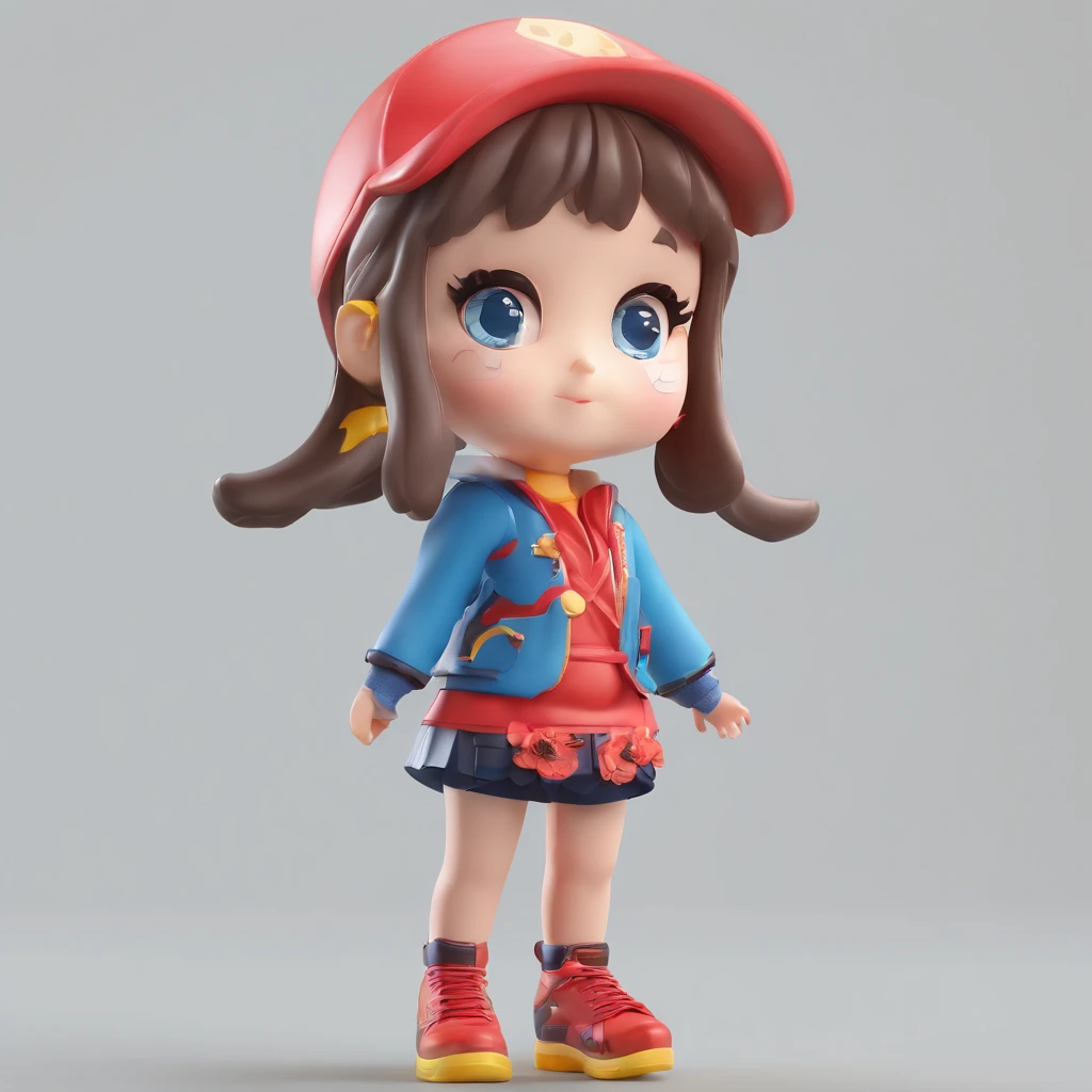 super cute girl IP by pop mart, Bright eyes, cherub,Red jacket clay figure, Models, a blind box toy, Glossy and delicate,Clean background, Good gloss, 3D rendering of,Best quality HTTPS://i.postimg.cc/G3VyRbZT/5ab5c9ea15ce36d3d539543064b92d87e950352a1bd2.jpg