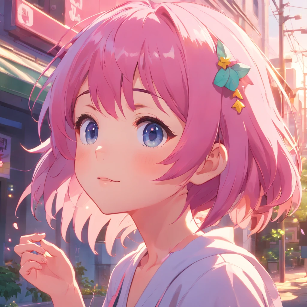 ACG 3D rendering,Pink hair, Dreamy, Intricate details, 8K loli