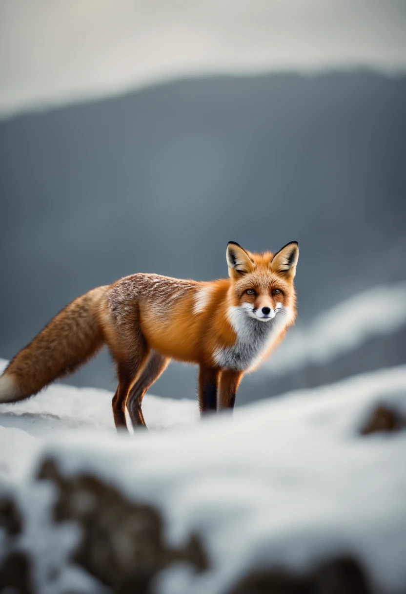 The fox and the snow