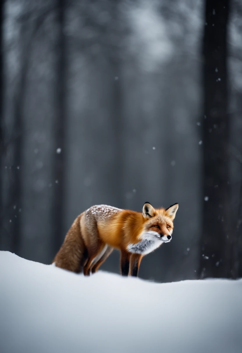 The fox and the snow