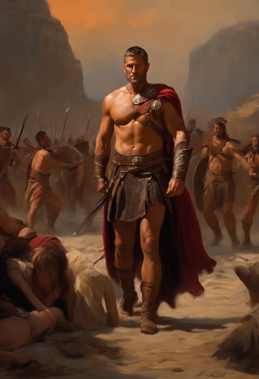 Spartacus demanding painting style