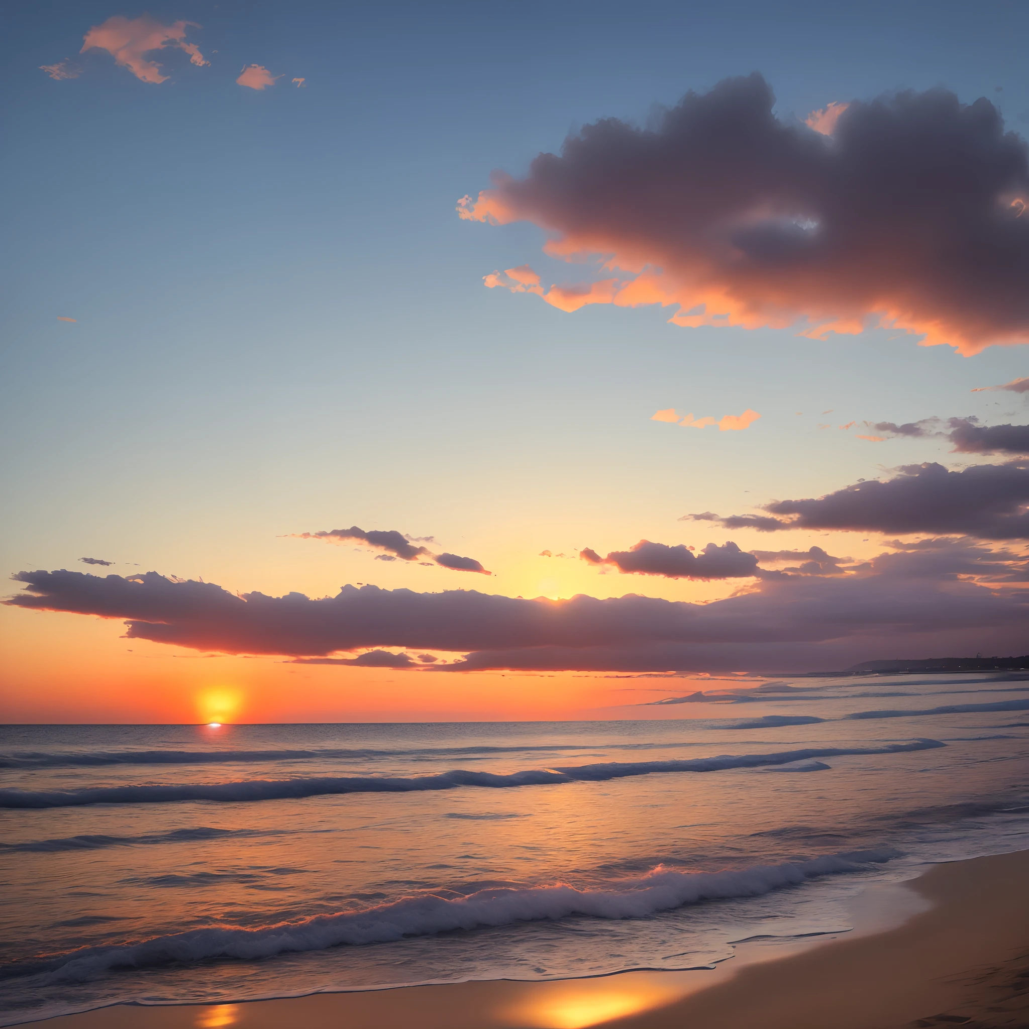 Sunset by the beach