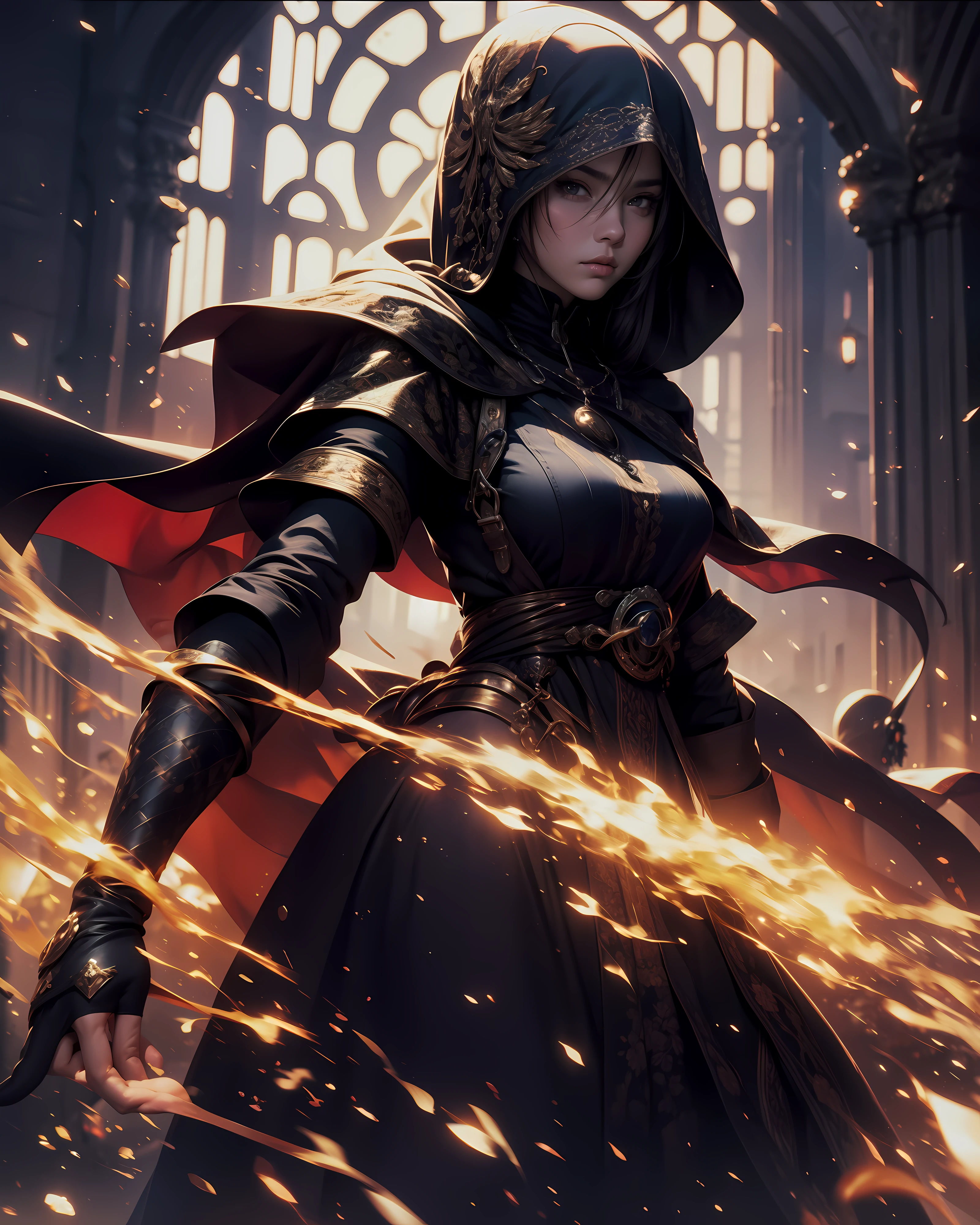 fire keeper, masterpiece, ultra hd, absurdres, best quality, solo