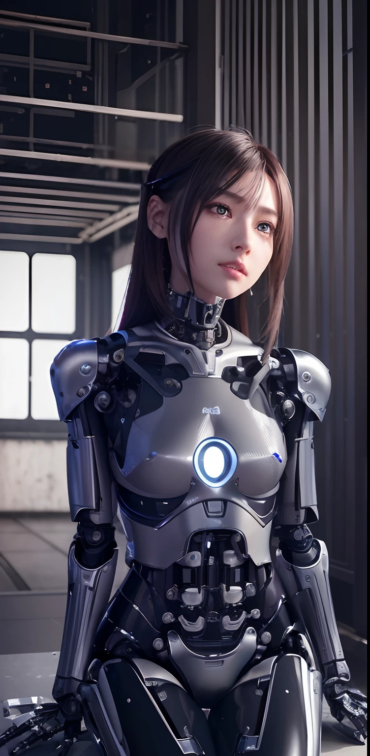 (Photorealsitic:1.4)、Onegirl、(top-quality),(hyperdetailed face)、(Super well-formed face)、((Robot Parts))、(Cyborg girl)、(gold)、(metalic)、(fullllbody)、(Moe Pose)、(Slender body)、(tits out)、(Model body type)、(mecha exposure)、(akihabara)、(is looking at the camera)、(A dark-haired)、(9Head and body)、(a small face)、(Idol)、(front facing)、(is standing)、(Photo session)、(Looks sad)、(Cyborg girl in pink satin dress)、(sleeve less)、(a miniskirt)、(corrupted)、(Mender)