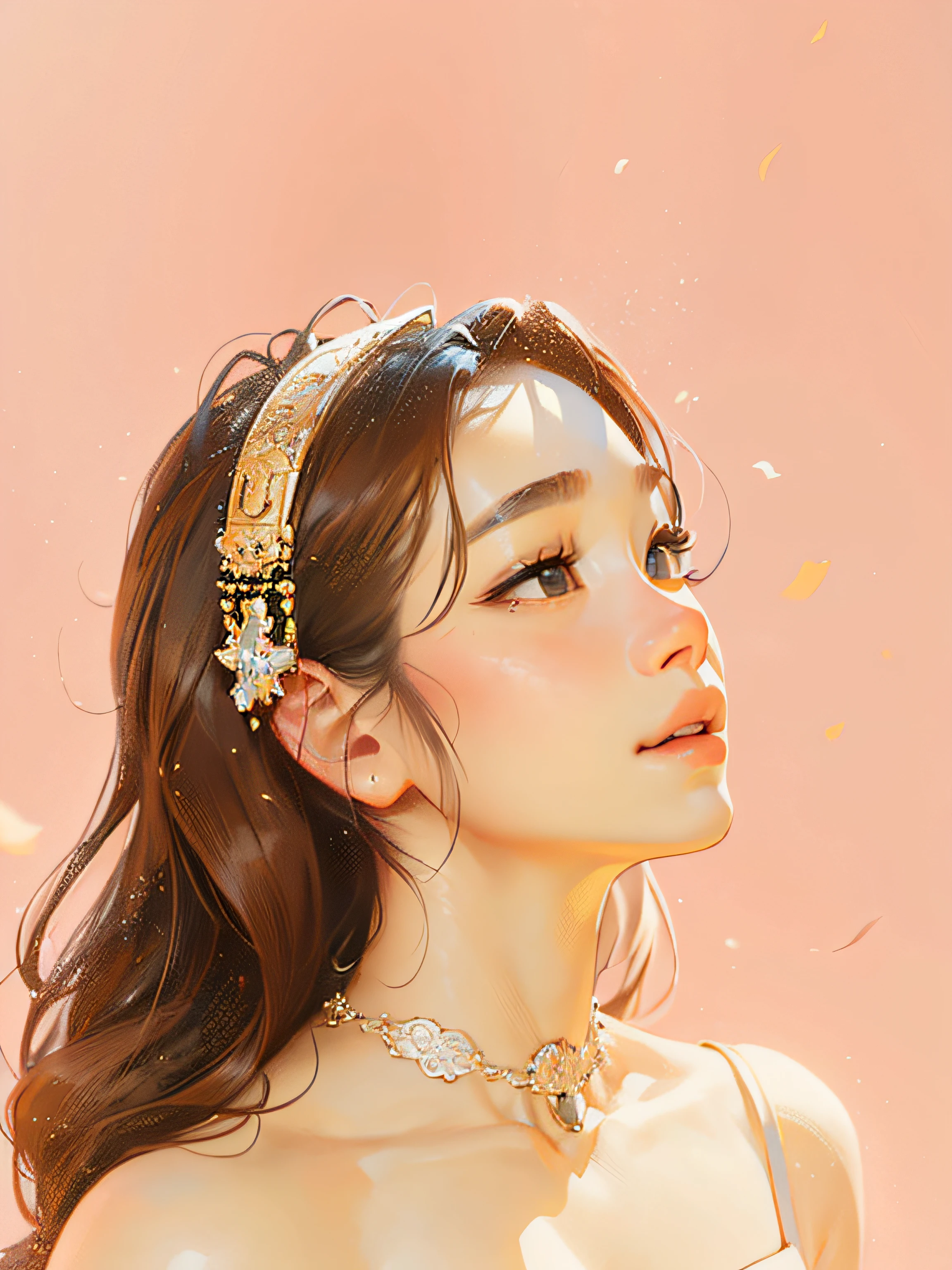 ((Best Quality, 8K, Masterpiece: 1.3)), best quality, ultra high res, (photorealistic:1.4),1girl, IU, Lee Ji-eun, iu art, arms behind back, colorful, clear sharp focus, soft lights, Intricate details, perfect face, a close up of a woman wearing a necklace and a dress, taejune kim, jaeyeon nam, heonhwa choe, park ji-min, jiyun chae, official artwork, lee ji-eun, lee ji - eun, portrait of jossi of blackpink, headpiece headpiece headpiece, kim hyun joo, jinyoung shin, bae suzy