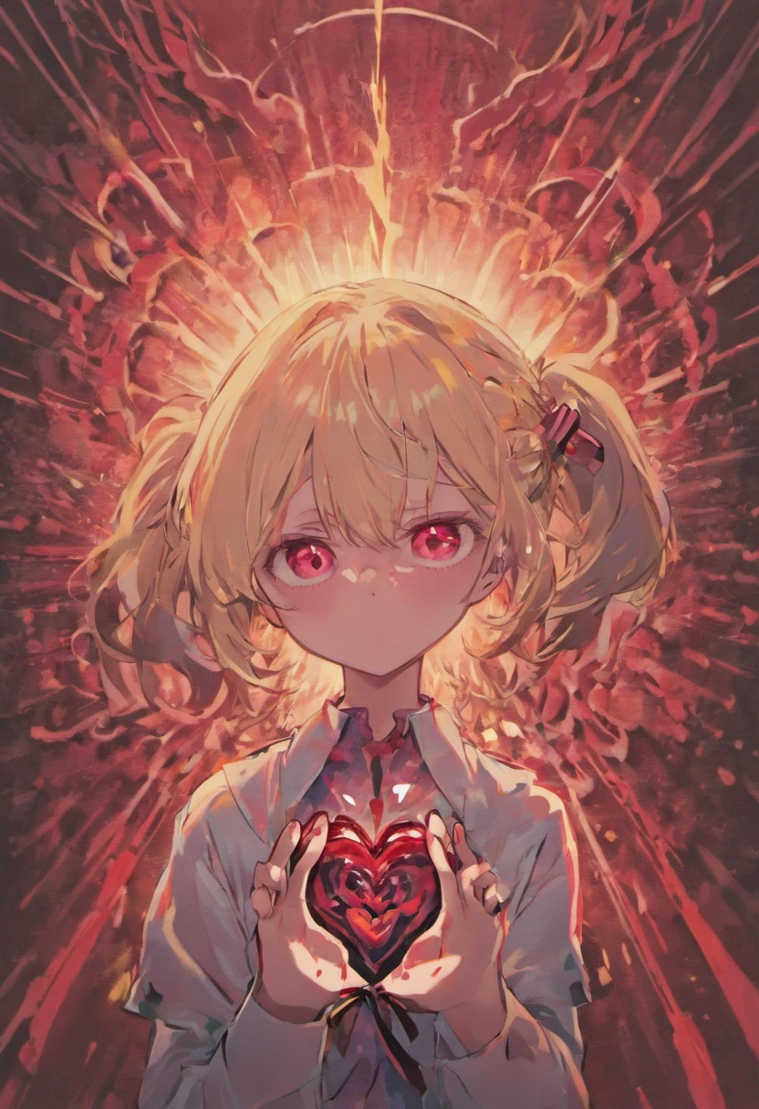 heart-shaped shaped pupils,(SFW), (master part:1.2), best quality, master part, Altas, Original, papel de parede extremamente detalhado, (ultra-detalhado), (best illustration), (Melhor sombra), (Kobeni), seios grandes, seios perky, (camisa de colarinho branco), (mancha de sangue:1.1), (Horrorizado:1.2), (gravata preta), (Mancha de camisa), (Manchado), 1girl, Olhando para o Viewer, (assustado:1.2), (Teary:1.1), (olhos castanhos), (sinal de paz),Tongue out, tongue, heart-shaped shaped pupils