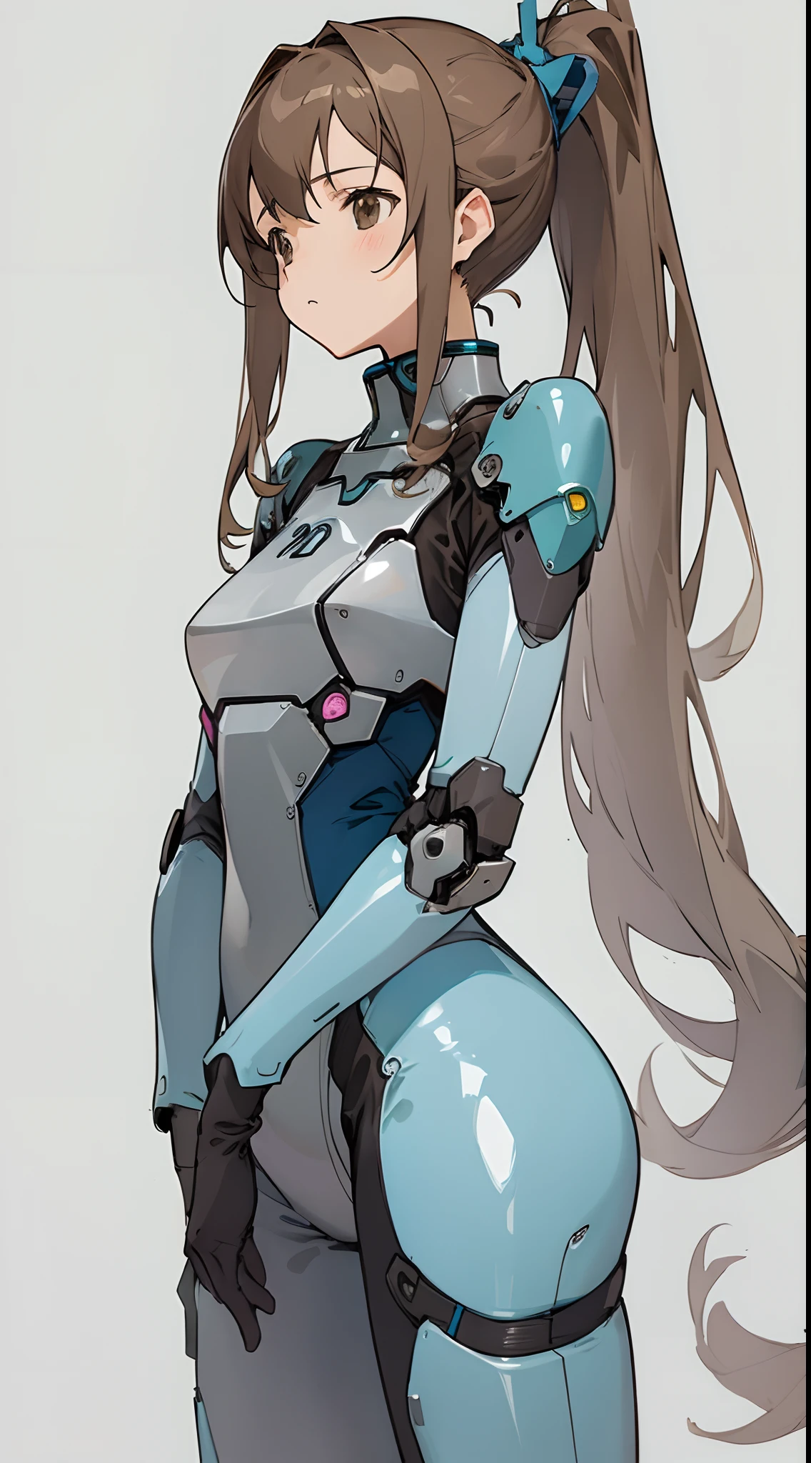 (masterpiece, best quality) detailed, 1Character , blue archive art style , pastel washed out colors , cell shade , soft, muted shades ,gentle colors ,
Wearing a mix of a futuristic body suit and sword art online outfit ,A beautiful mature woman , dark brown hair , extremely long hair , hair in a ponytail , brown eyes , age 41