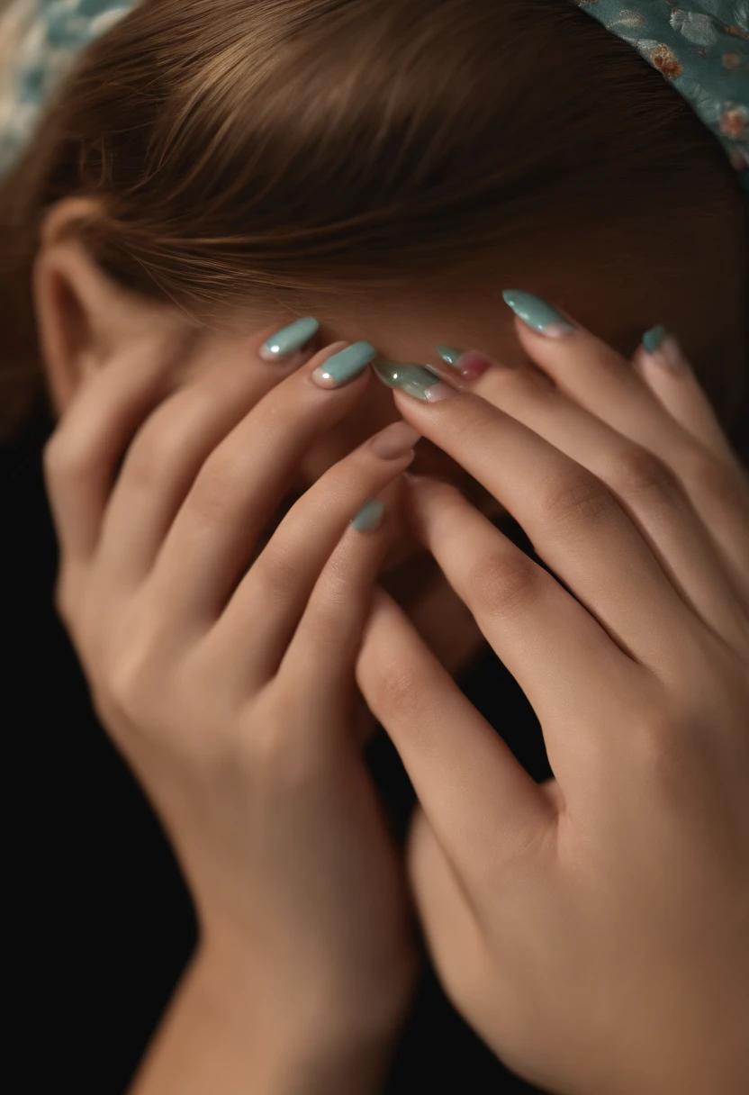 unclipped fingernails, Sharp fingernails,Claw Blade, Close up of hands,Chipped nails,Cracked nails,12-year-old girl