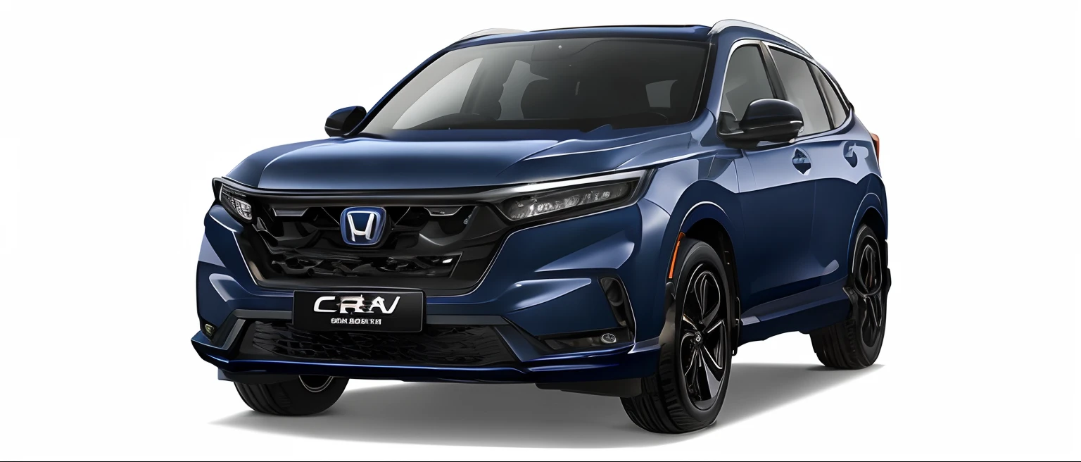 a blue 2021 honda cr - v is shown, front profile shot, cinematic front shot, front portrait, front shot, 3/4 front view, front profile, front perspective, frontal shot, full front view, a wide full shot, front view dramatic, exterior shot, front angle, front side, cr3, three - quarter view, ad image Cosmos, Meteor, Space Station, Glow, Robot, Mecha Girl, Pink Hair, Architecture, glowing_eyes, Mecha, Science Fiction, City, Reality, Mecha