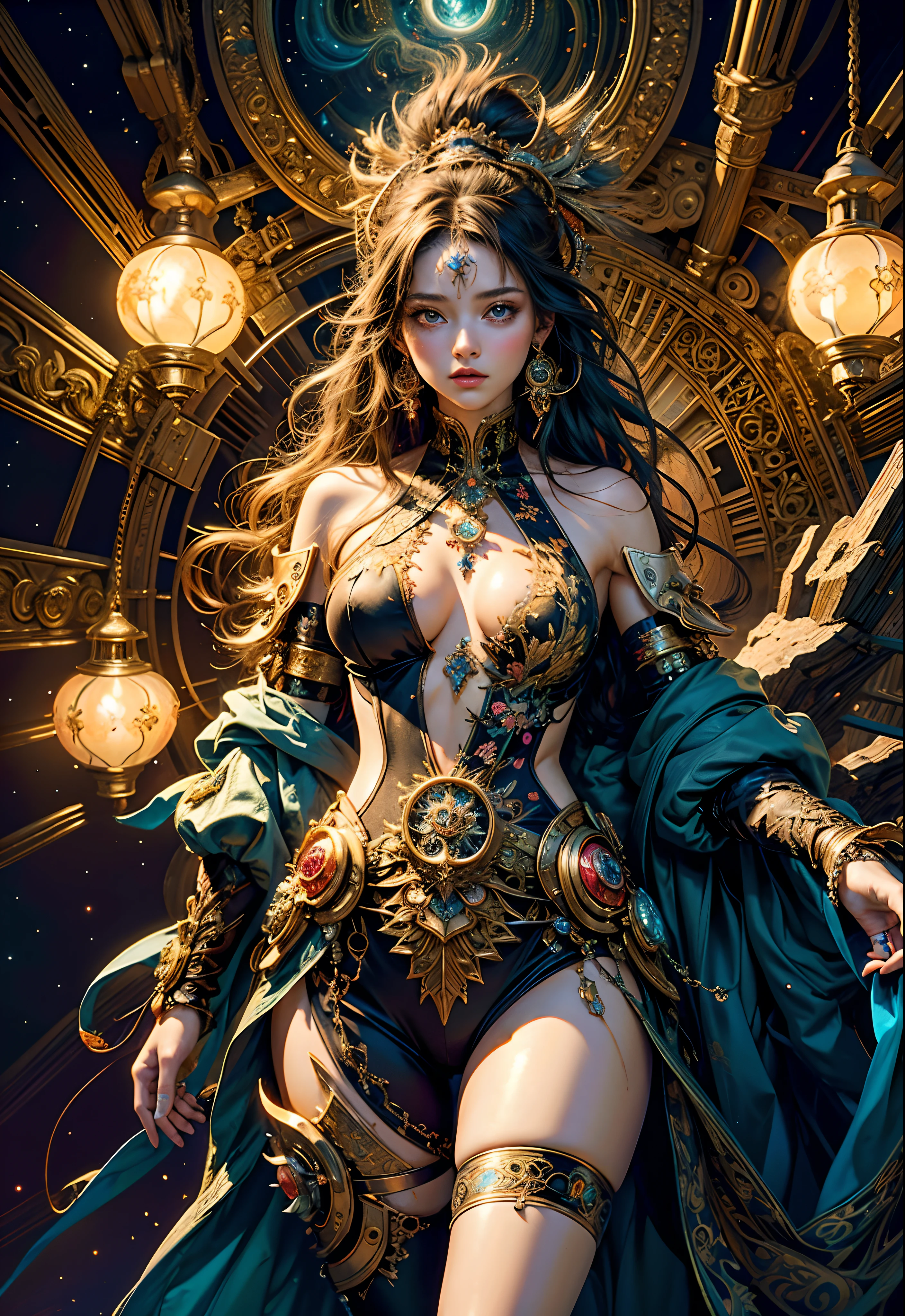 (masterpiece, top quality, best quality, official art, beautiful and aesthetic:1.2), (1girl), extreme detailed,(fractal art:1.3),colorful,highest detailed