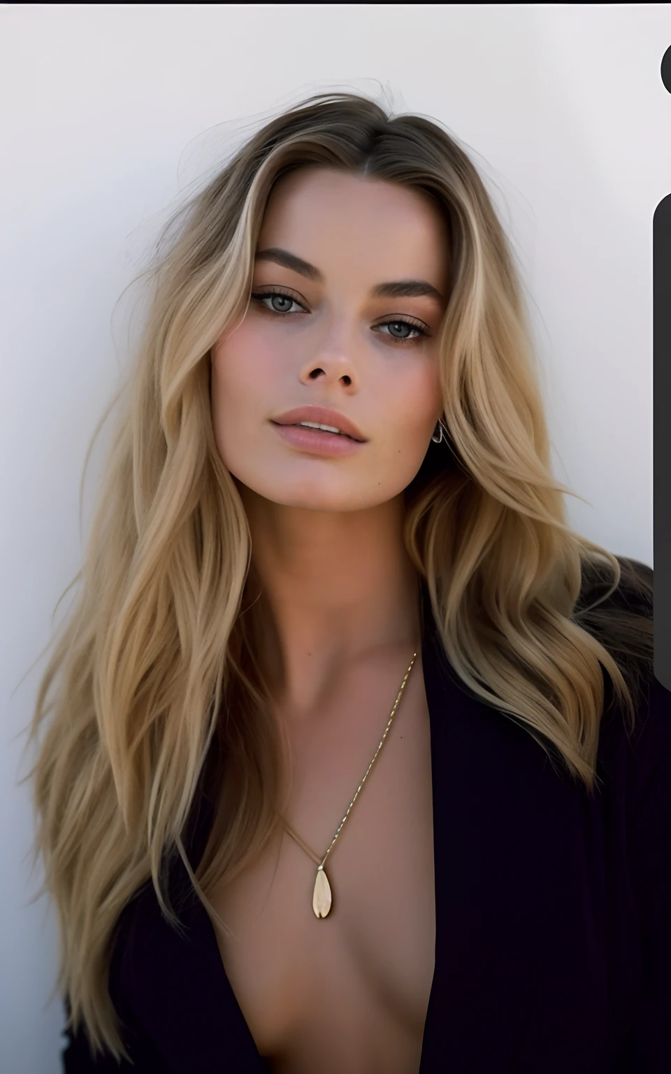 Femme arafed avec de longs cheveux blonds et une veste noire, Margot Robbie, Photo de Margot Robbie, Visage de Margot Robbie, Tissage de Samara, Portrait de Margot Robbie, Portrait de Margot Robbie, beautiful model, femme magnifique, Instagram template, inspired by Károly Lotz, Stunning model, 2 4 year old female model, visage parfait ), leaked image